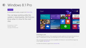 Windows 8.1 update via the App Store