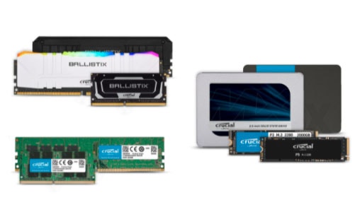Crucial SSDs and Memory